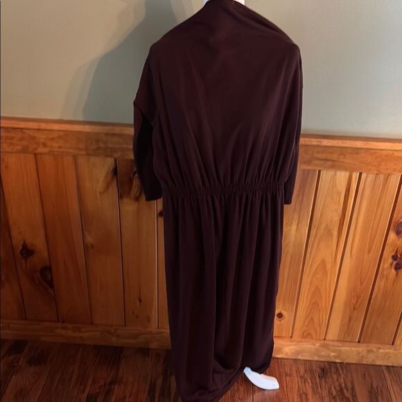 Garnet Hill Red Maxi Dress with pockets!!!!! And tapered elastic waist - Picture 8 of 12